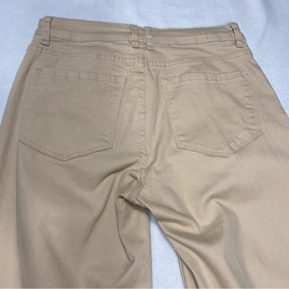 Amazon Highwaisted Ripped Distressed Flare Beige Long Pant Jeans Size 28/S #1364 - Picture 5 of 10